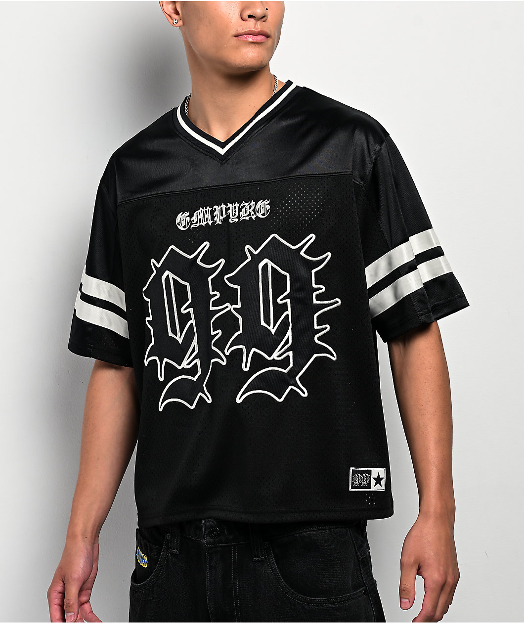 Empyre Bootleg Black Crop Football Jersey