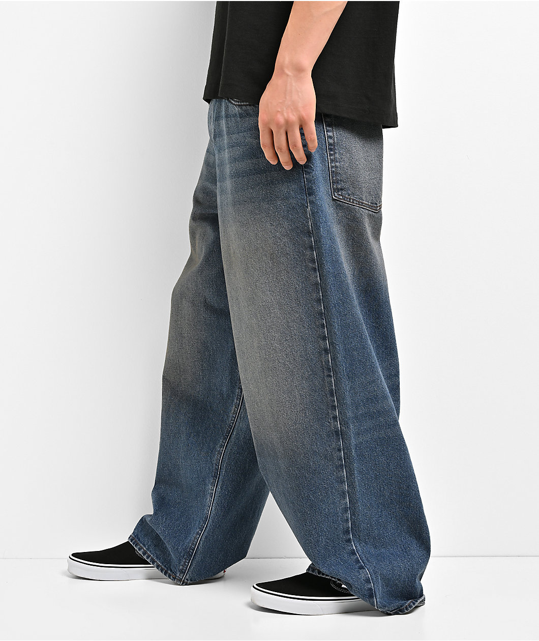 Empyre Boxcar Blue Wash Ultra Wide Skate Jeans