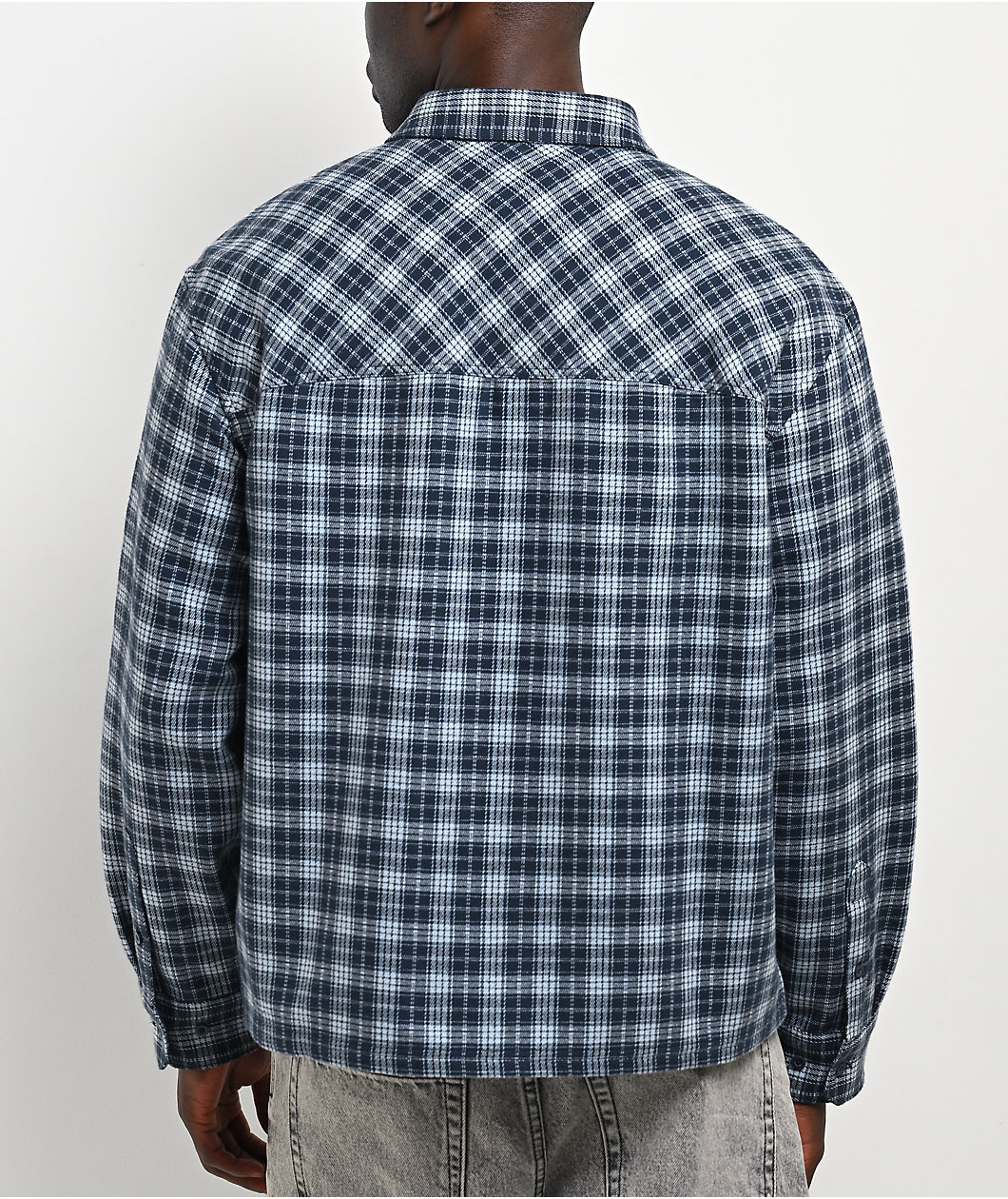Empyre Boxy Blue Flannel Shirt