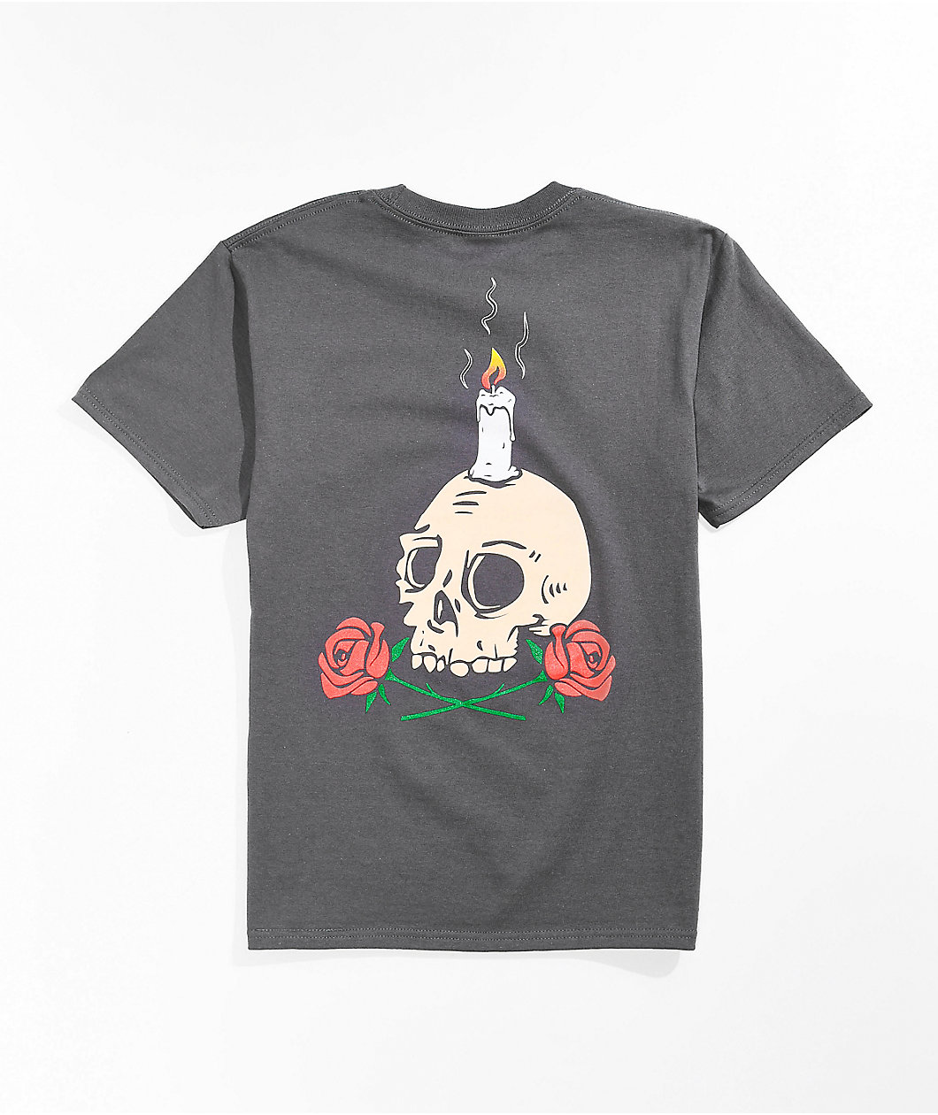 Empyre Boys Candle Skull Charcoal T-Shirt