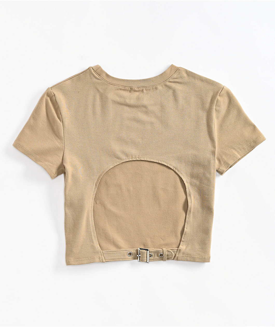 Empyre Brianna Blooming Beige Crop T-Shirt