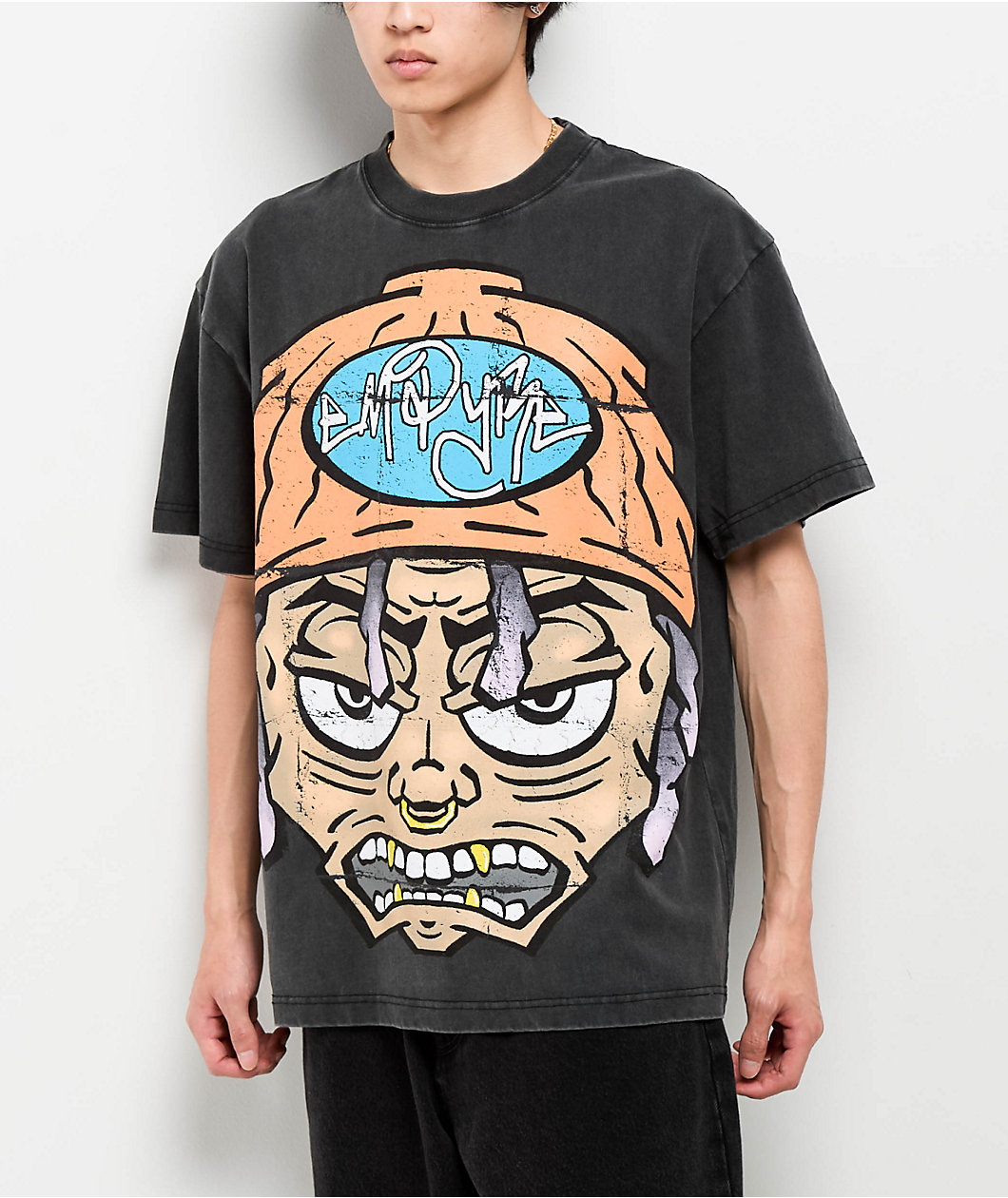 Empyre Bro Big Head Washed Black T-Shirt
