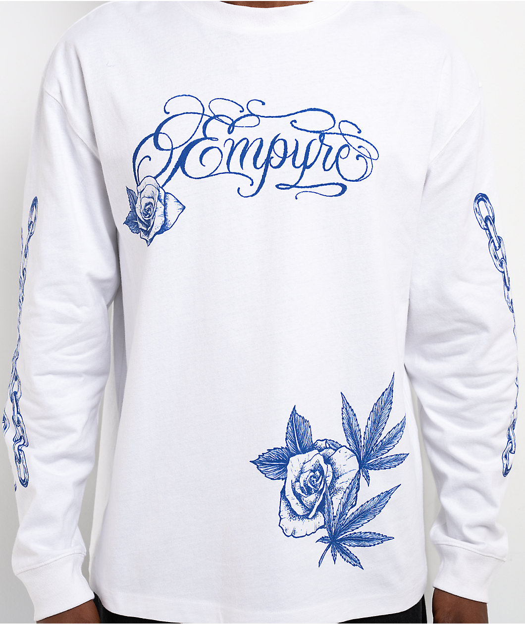 Empyre Buds And Roses White Long Sleeve T-Shirt
