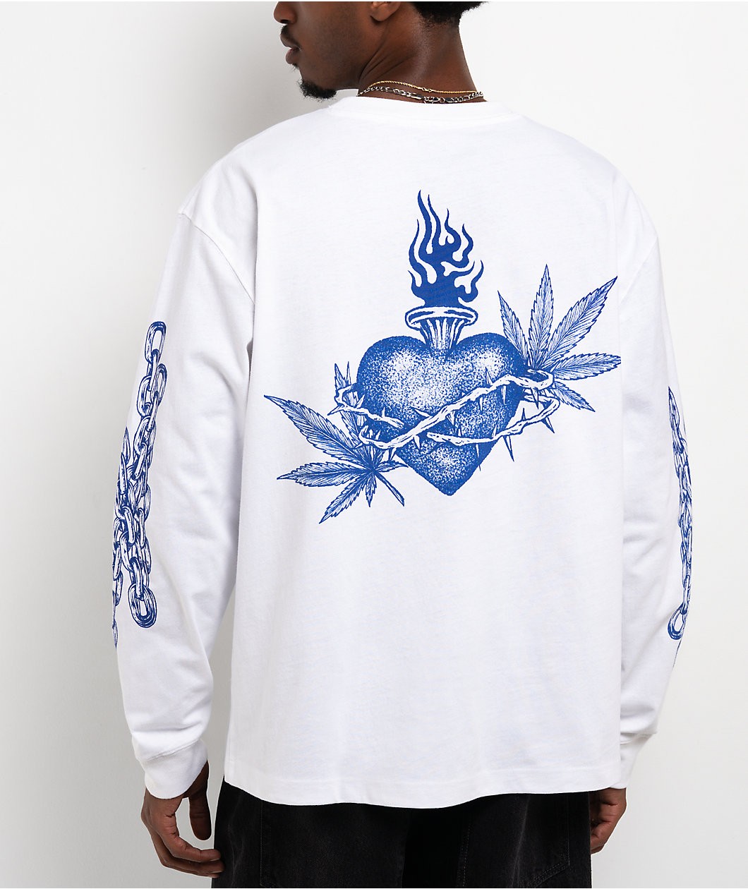 Empyre Buds And Roses White Long Sleeve T-Shirt