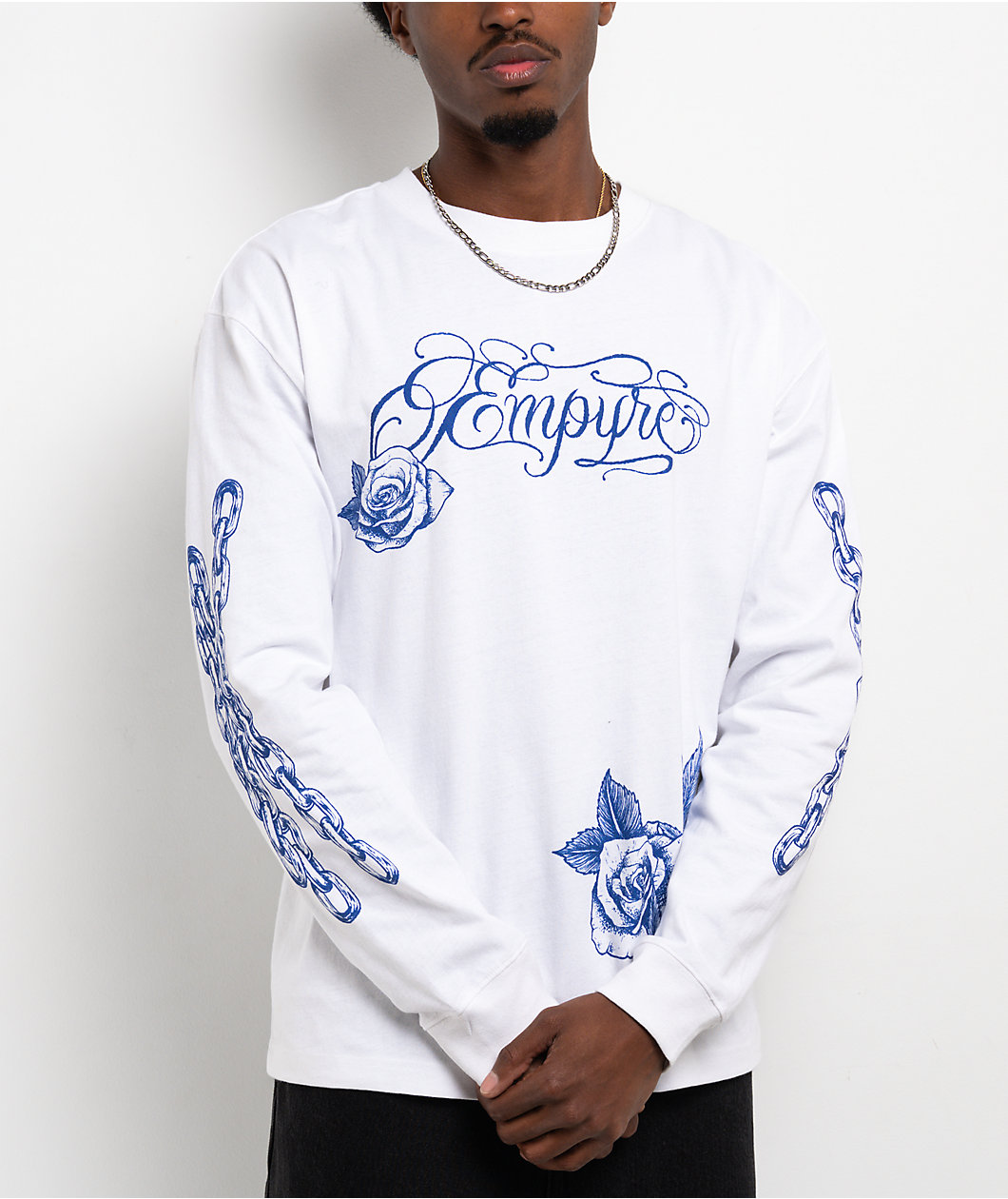 Empyre Buds And Roses White Long Sleeve T-Shirt