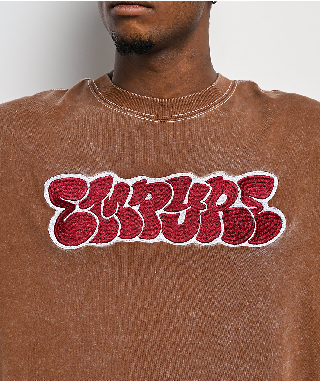 Empyre Bulldog Quarterback Brown Boxy T-Shirt