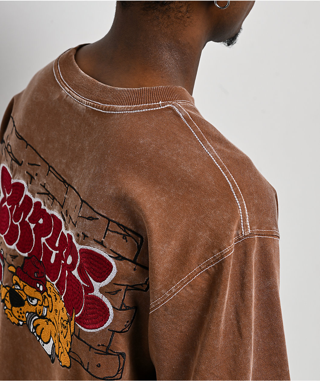 Empyre Bulldog Quarterback Brown Boxy T-Shirt