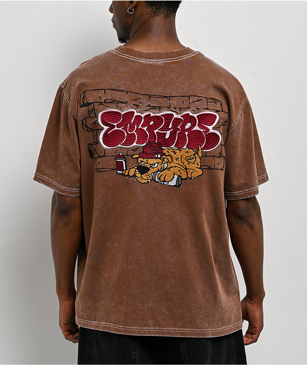 Empyre Bulldog Quarterback Brown Boxy T-Shirt