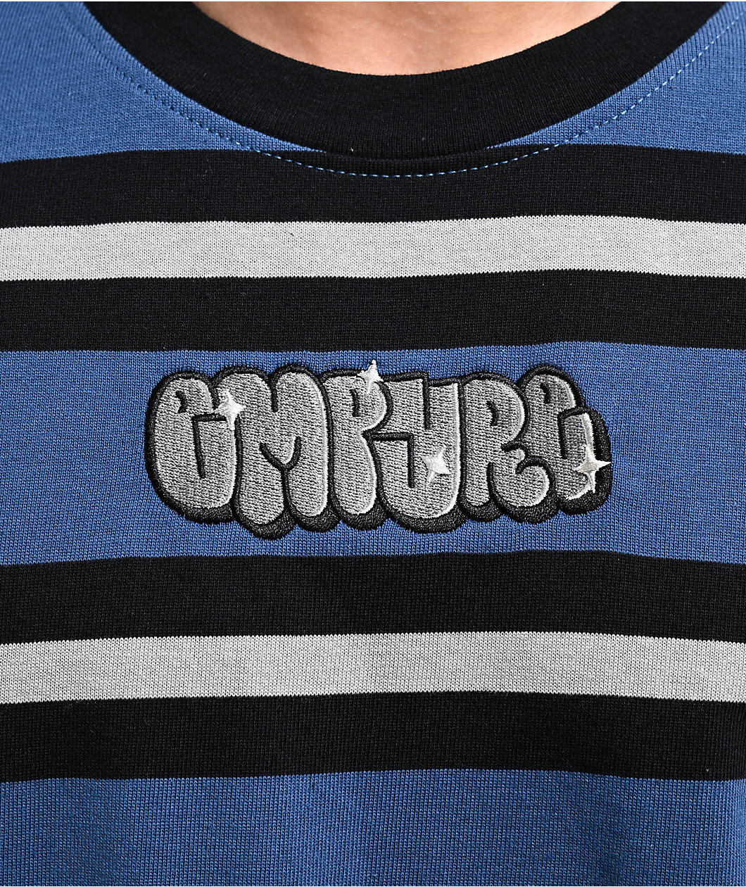 Empyre Burner Knit Blue Stripe T-Shirt