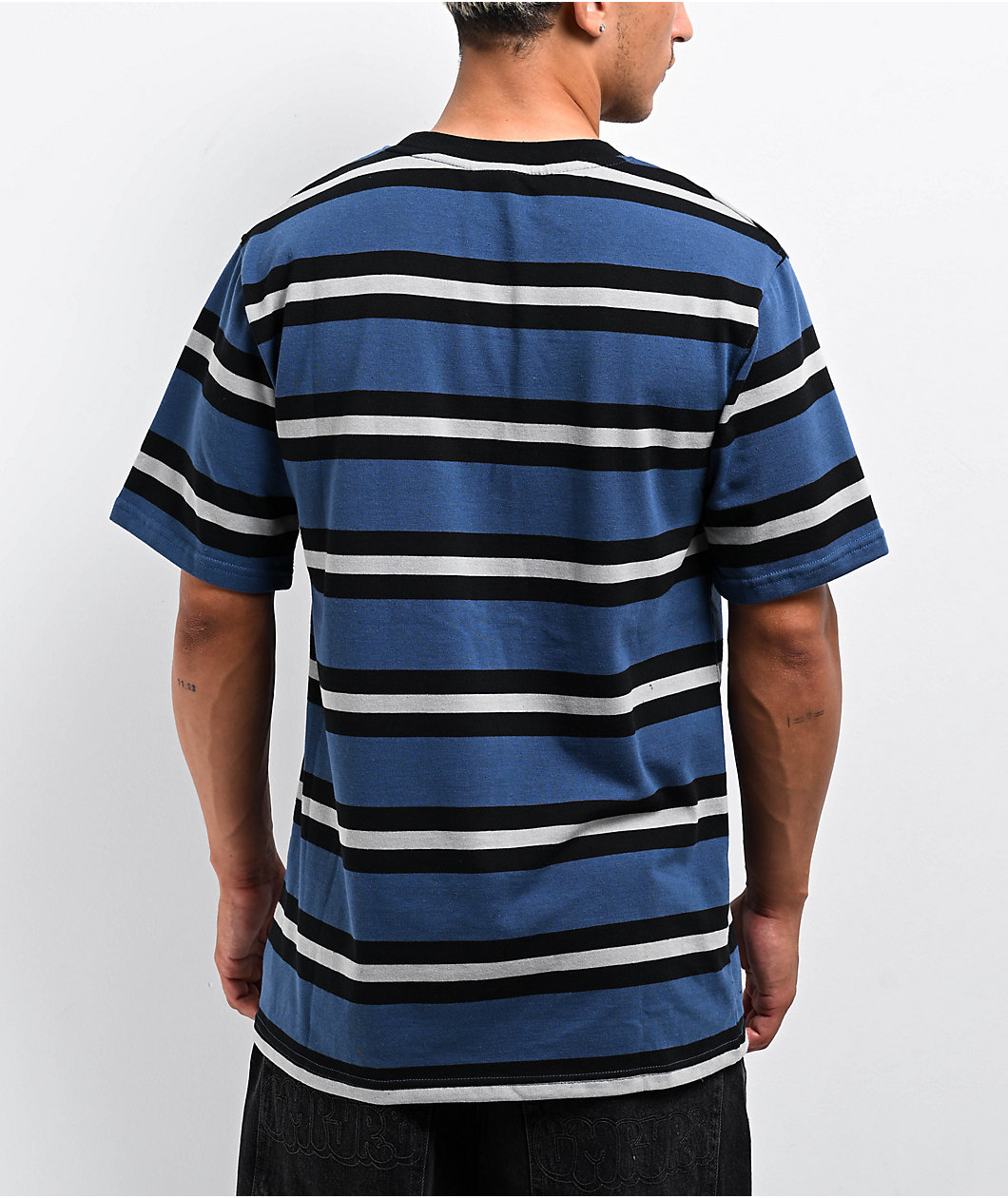 Empyre Burner Knit Blue Stripe T-Shirt