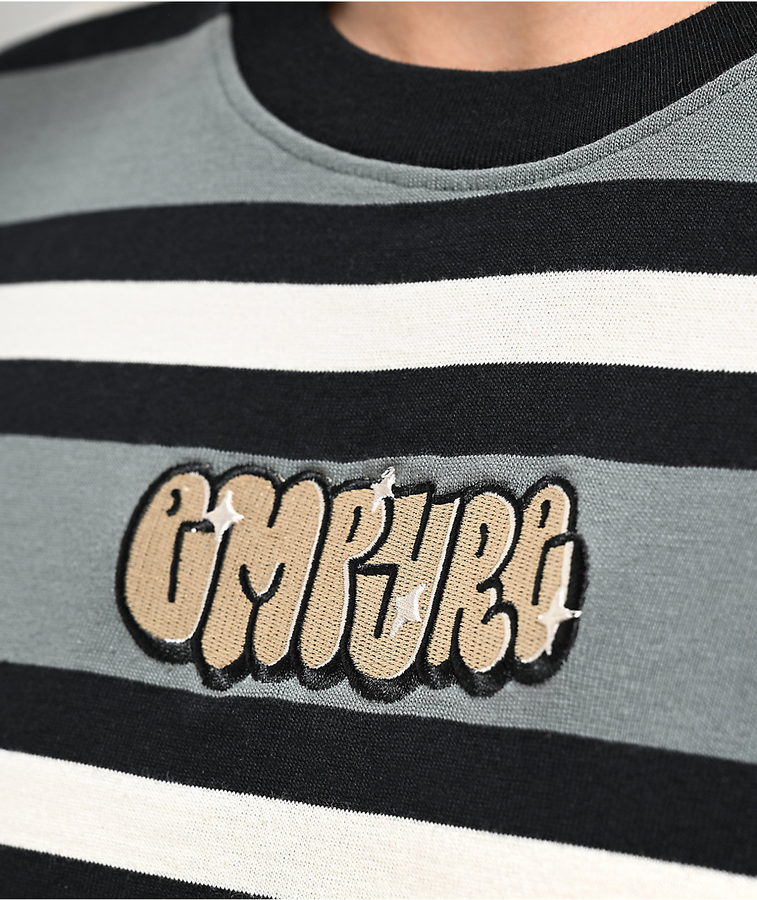 Empyre Burner Knit Green Stripe T-Shirt