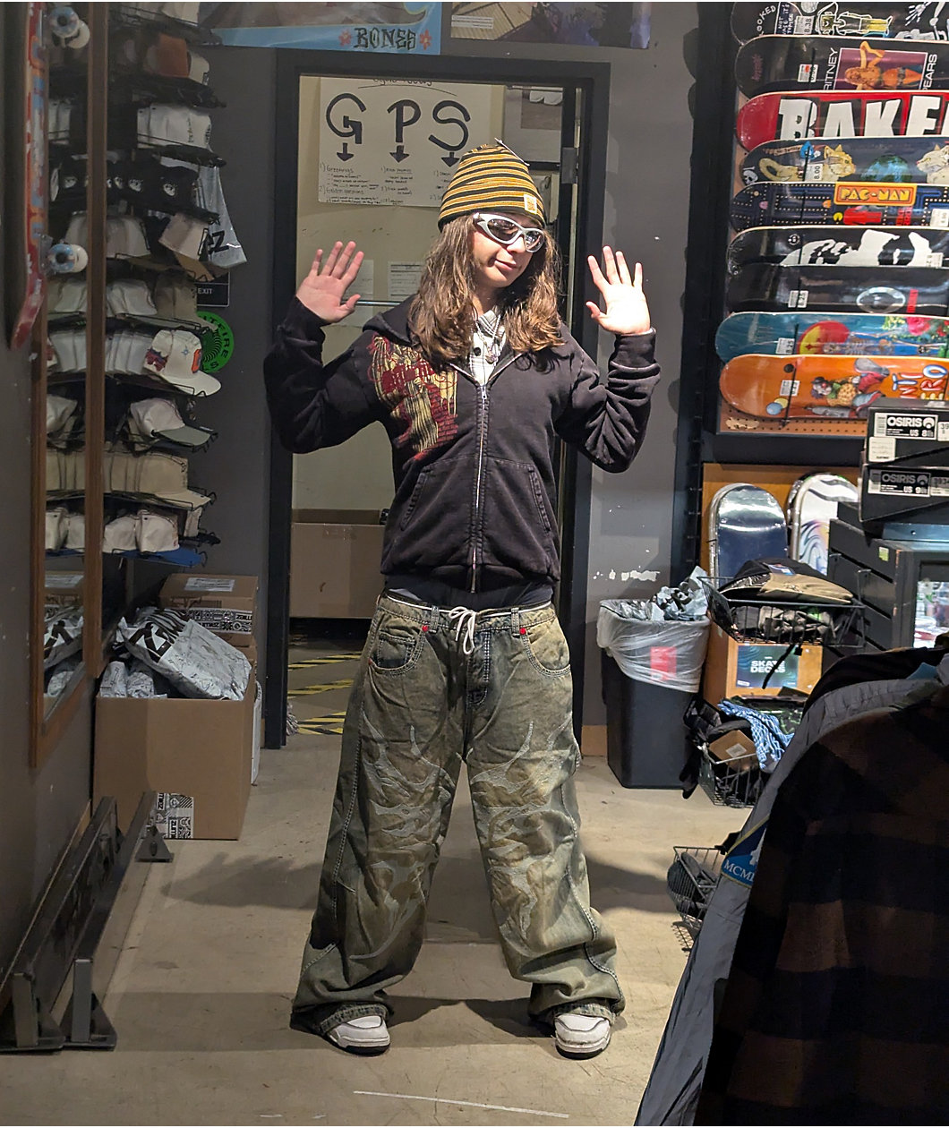 Empyre Burner Orange Stripe Skate Beanie