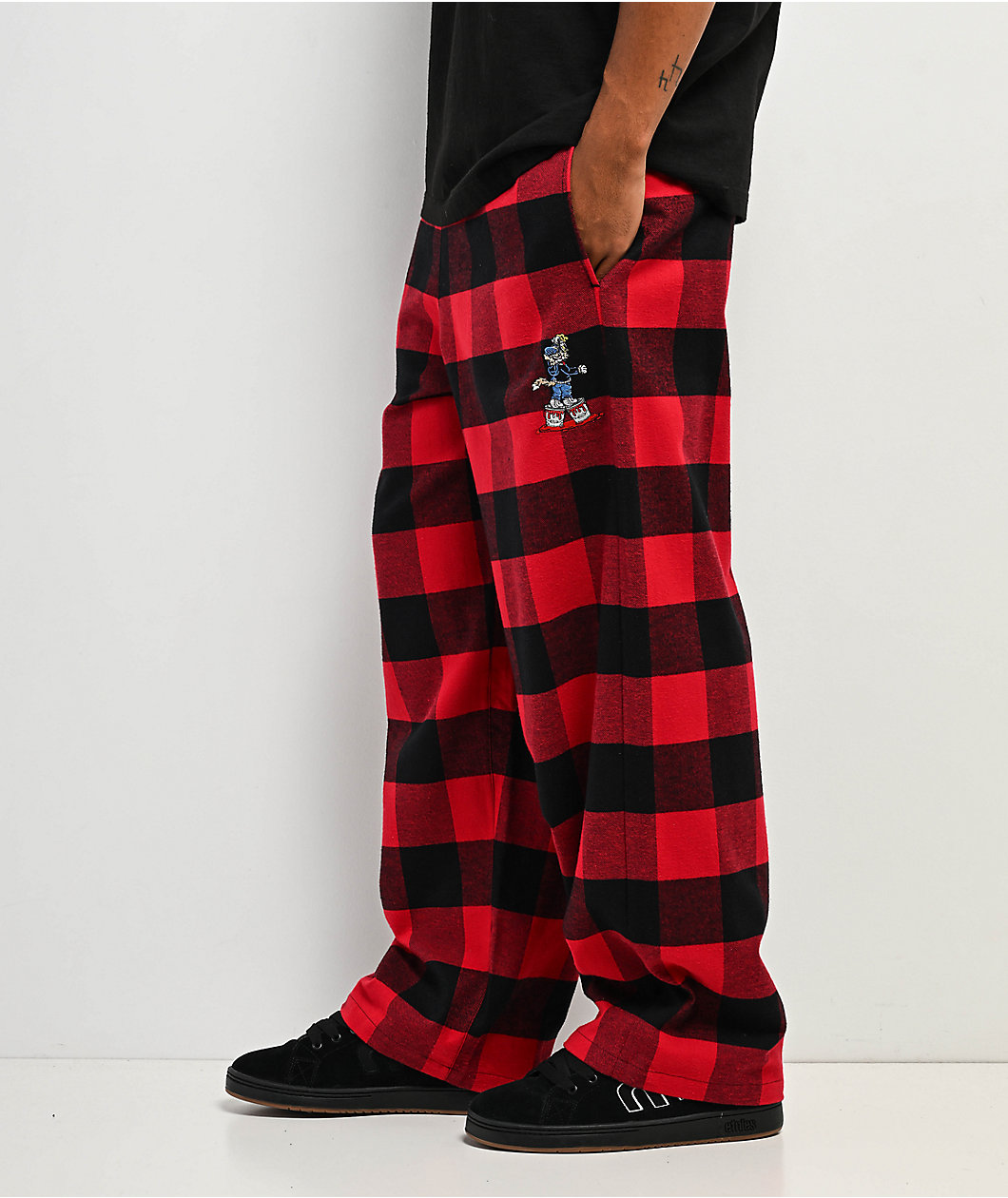 Empyre Cats Red Plaid Lounge Pants