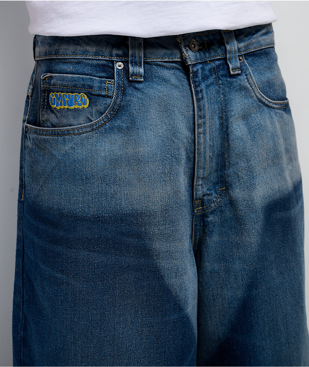Empyre Chapped Blue Ultra Wide Skate Jeans