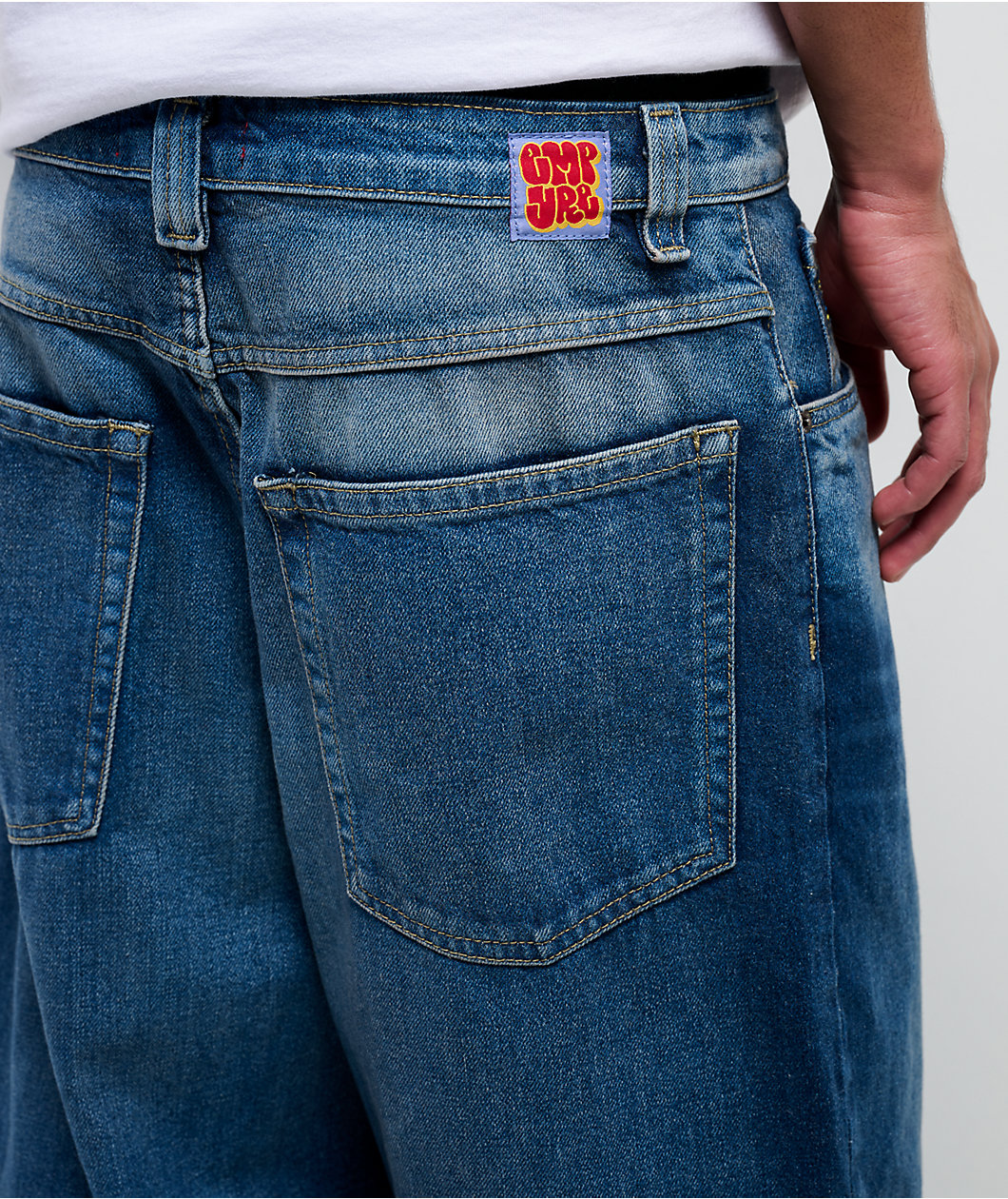 Empyre Chapped Blue Ultra Wide Skate Jeans