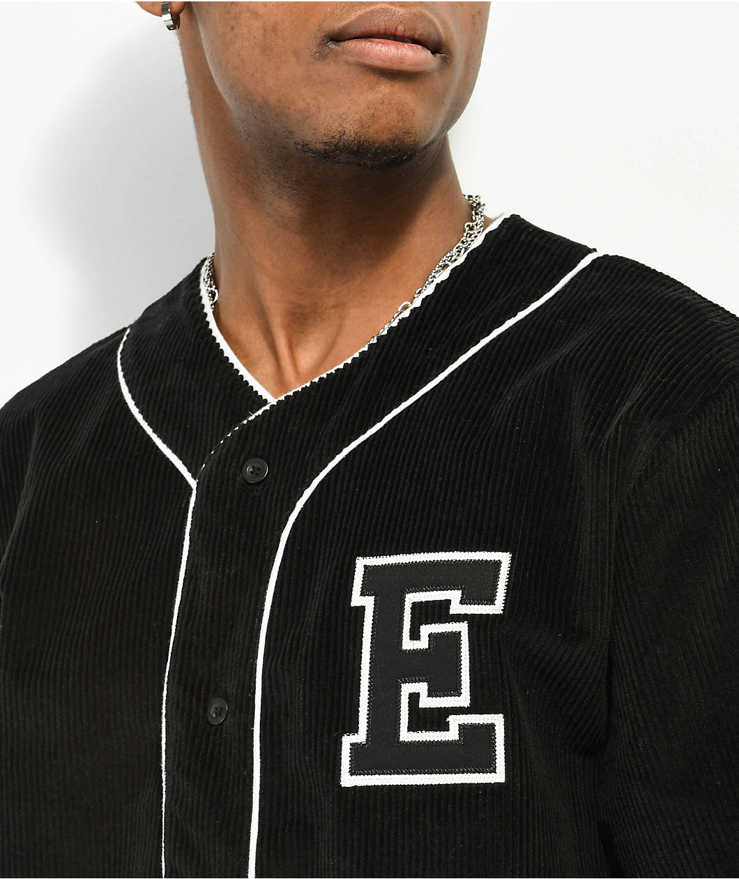 Empyre Charles Black Corduroy Baseball Jersey