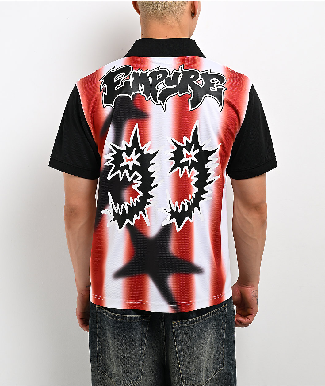 Empyre Clowned White, Red & Black Soccer Jersey