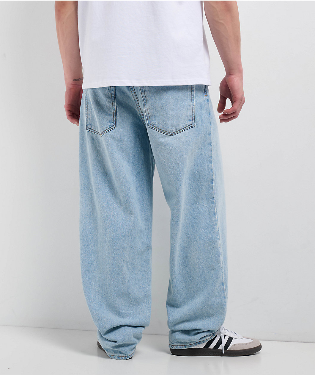 Empyre Colby Light Blue Wash Loose Fit Denim Skate Jeans