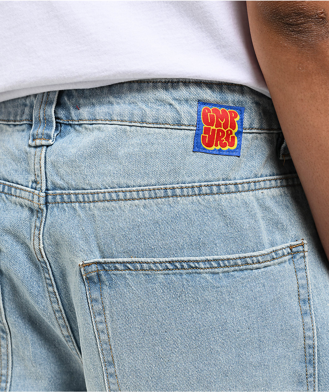 Empyre Colby Light Blue Wash Ultra Wide Denim Skate Jeans