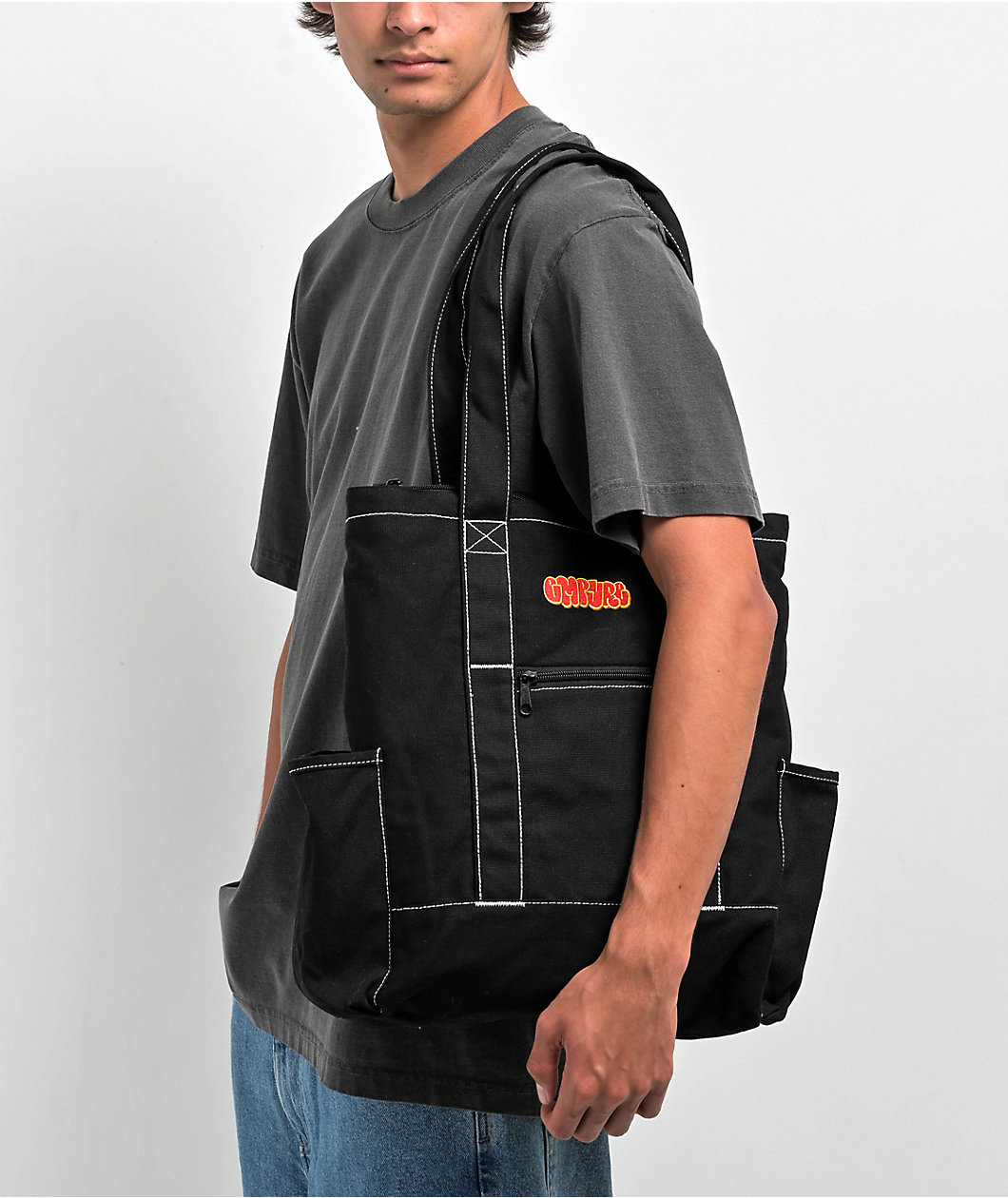 Empyre Contrast Black Tote Bag