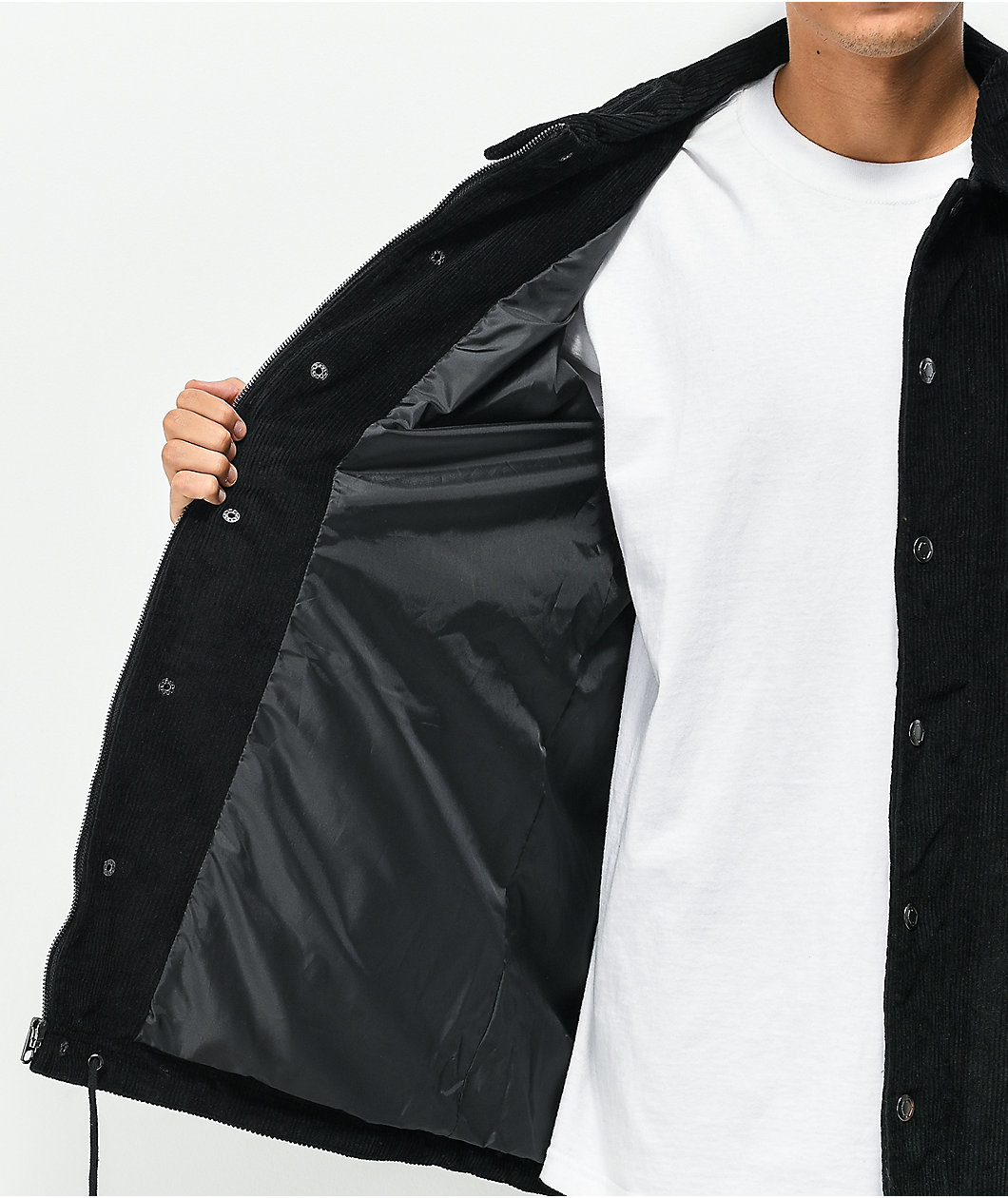 Empyre Cordney Black Corduroy Coaches Jacket