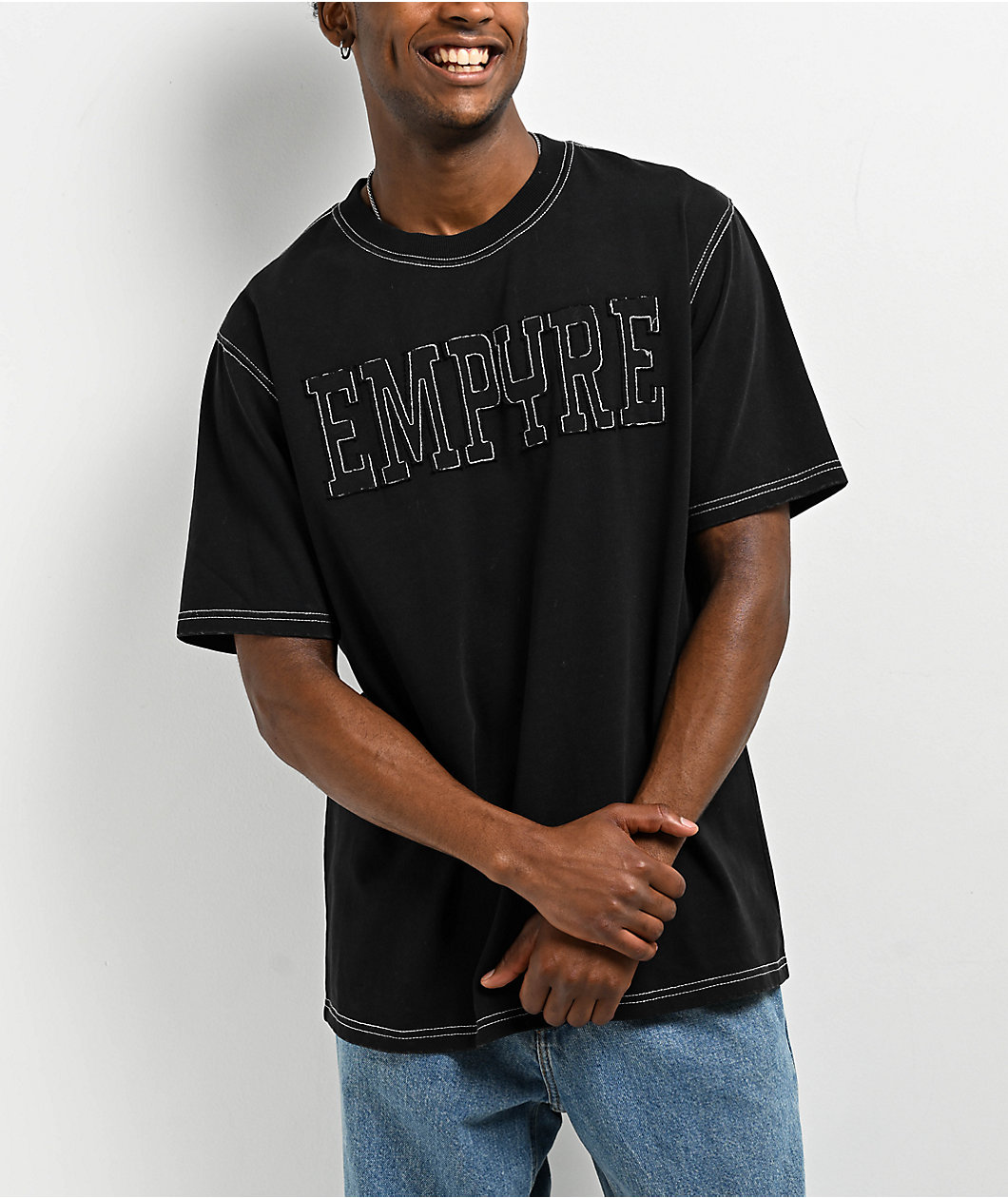 Empyre Cowboy Stitch Knit Black T-Shirt