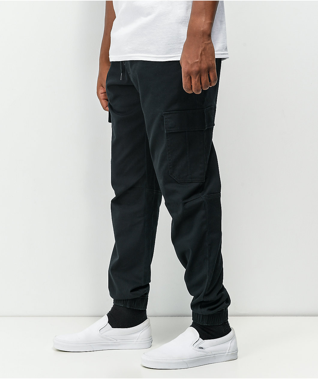Empyre Creago Black Cargo Jogger Pants