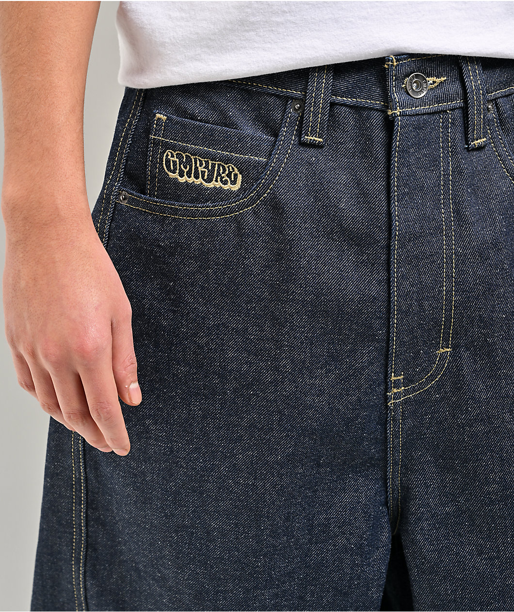 Empyre Dark Blue Baggy Barrel Jeans