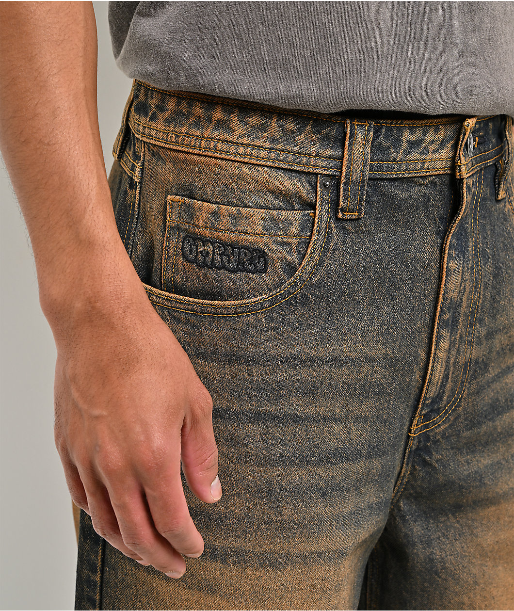 Empyre Dirt Dark Blue Wash Loose Fit Skate Jeans