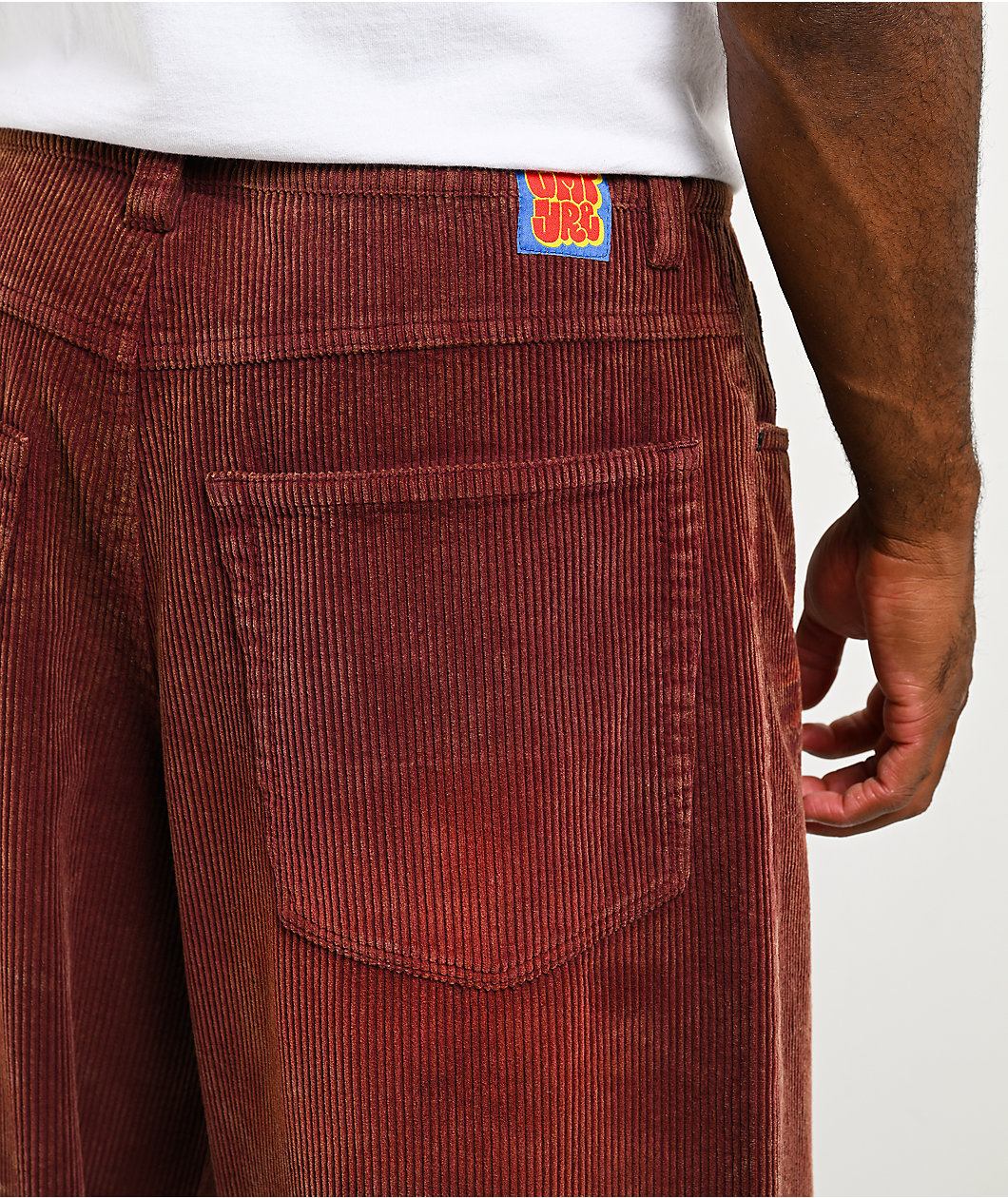 Empyre Distress Cord Oxblood Wash Ultra Wide Skate Pants