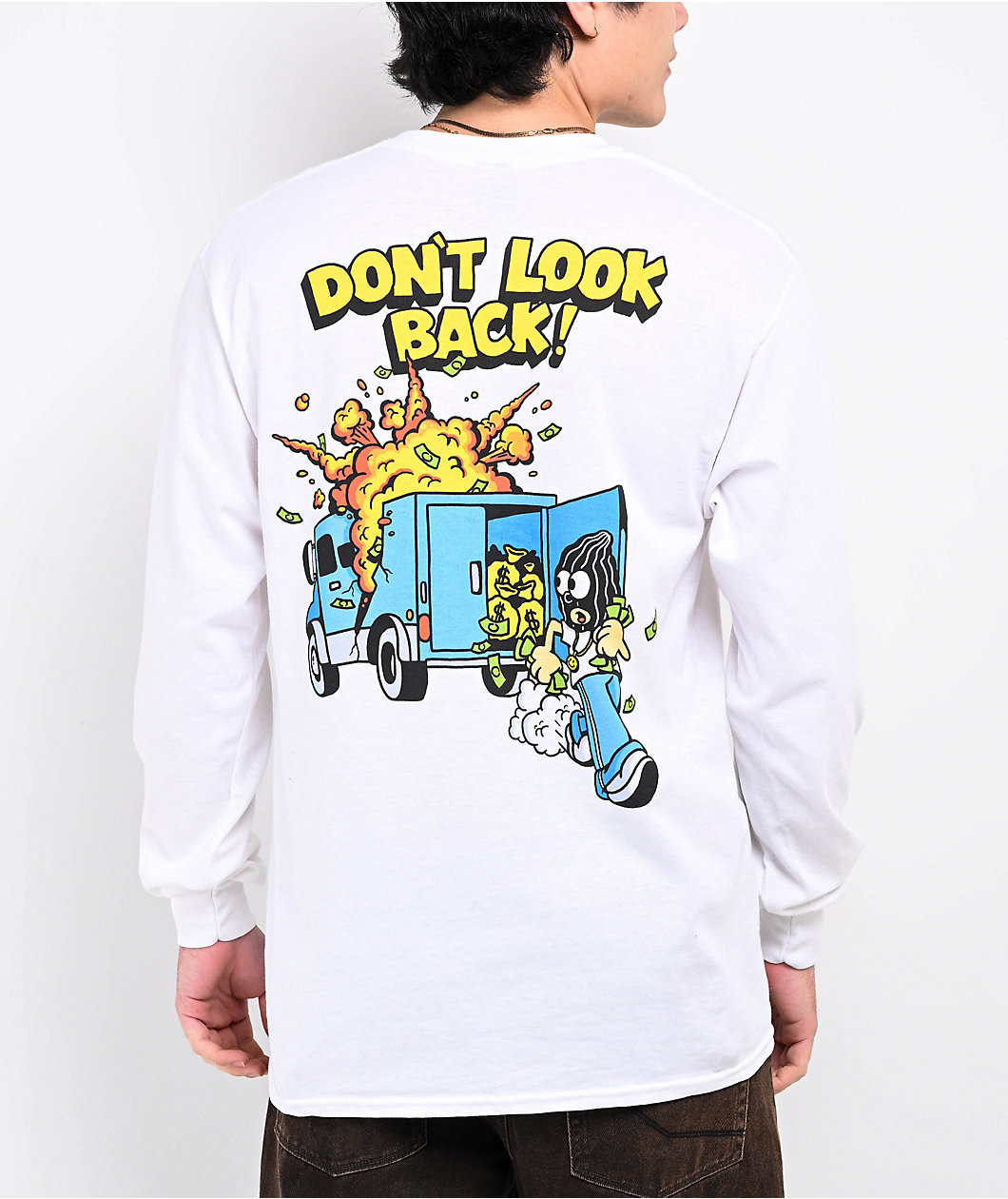 Empyre Don't Look Back White Long Sleeve T-Shirt