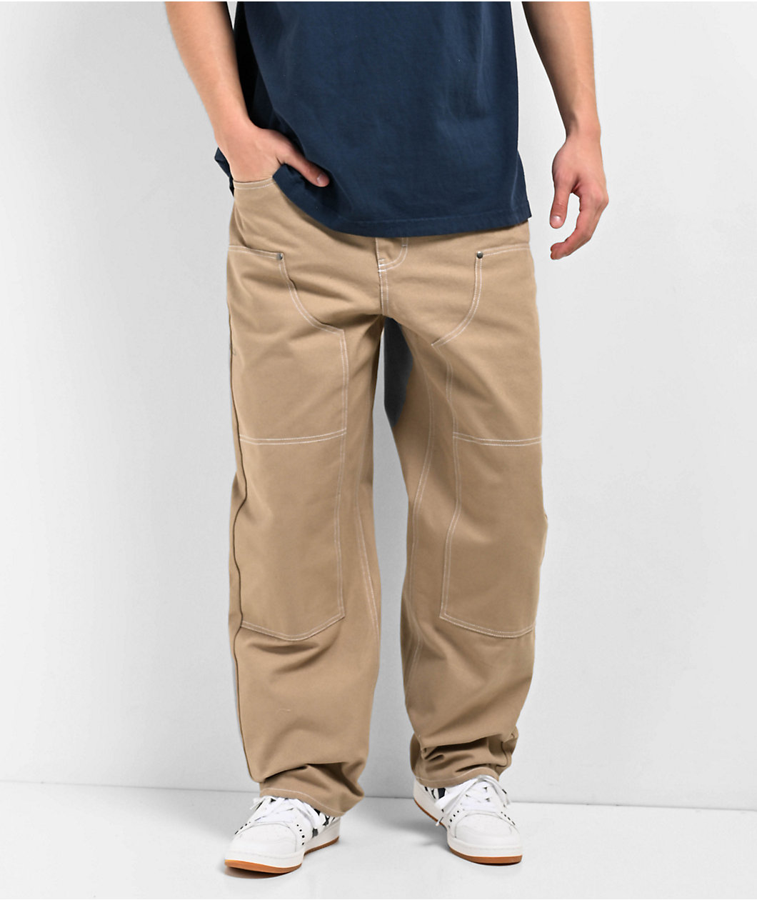 Empyre Double Knee Khaki Canvas Skate Pants