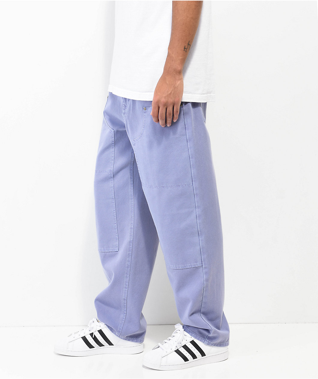 Empyre Double Knee Lavender Wash Canvas Skate Pants