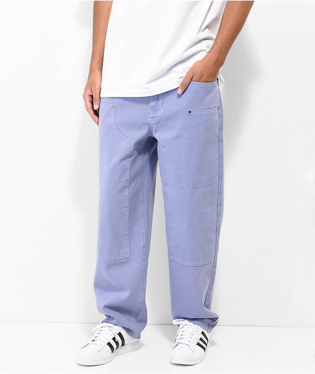Empyre Double Knee Lavender Wash Canvas Skate Pants