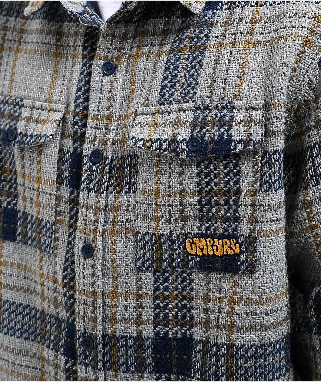 Empyre Eddy Navy & Grey Flannel Shirt