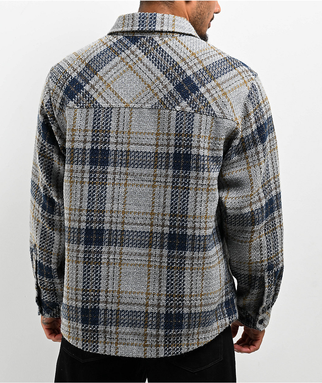 Empyre Eddy Navy & Grey Flannel Shirt