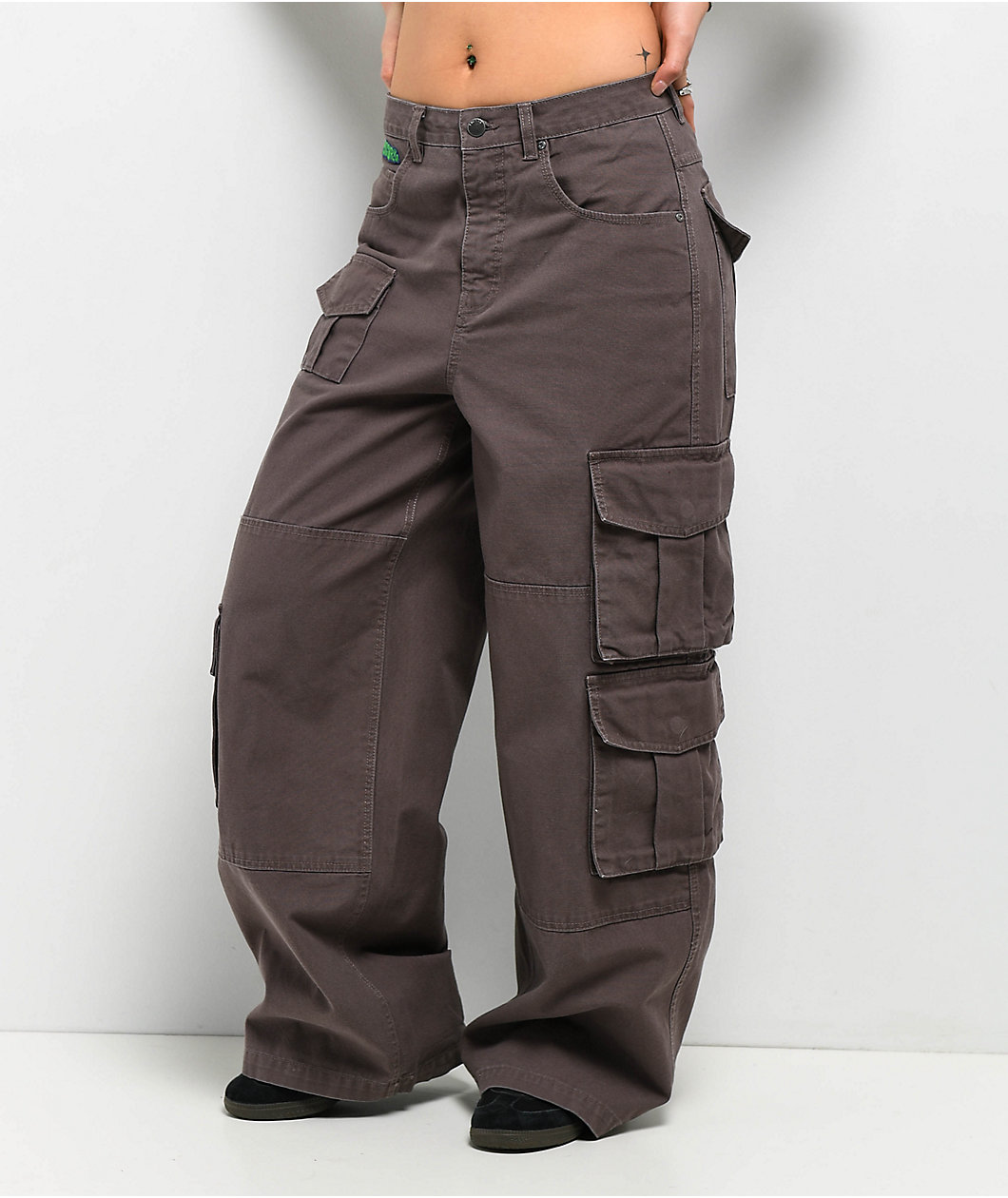 Empyre Extent Taupe Wide Leg Relaxed Cargo Pants