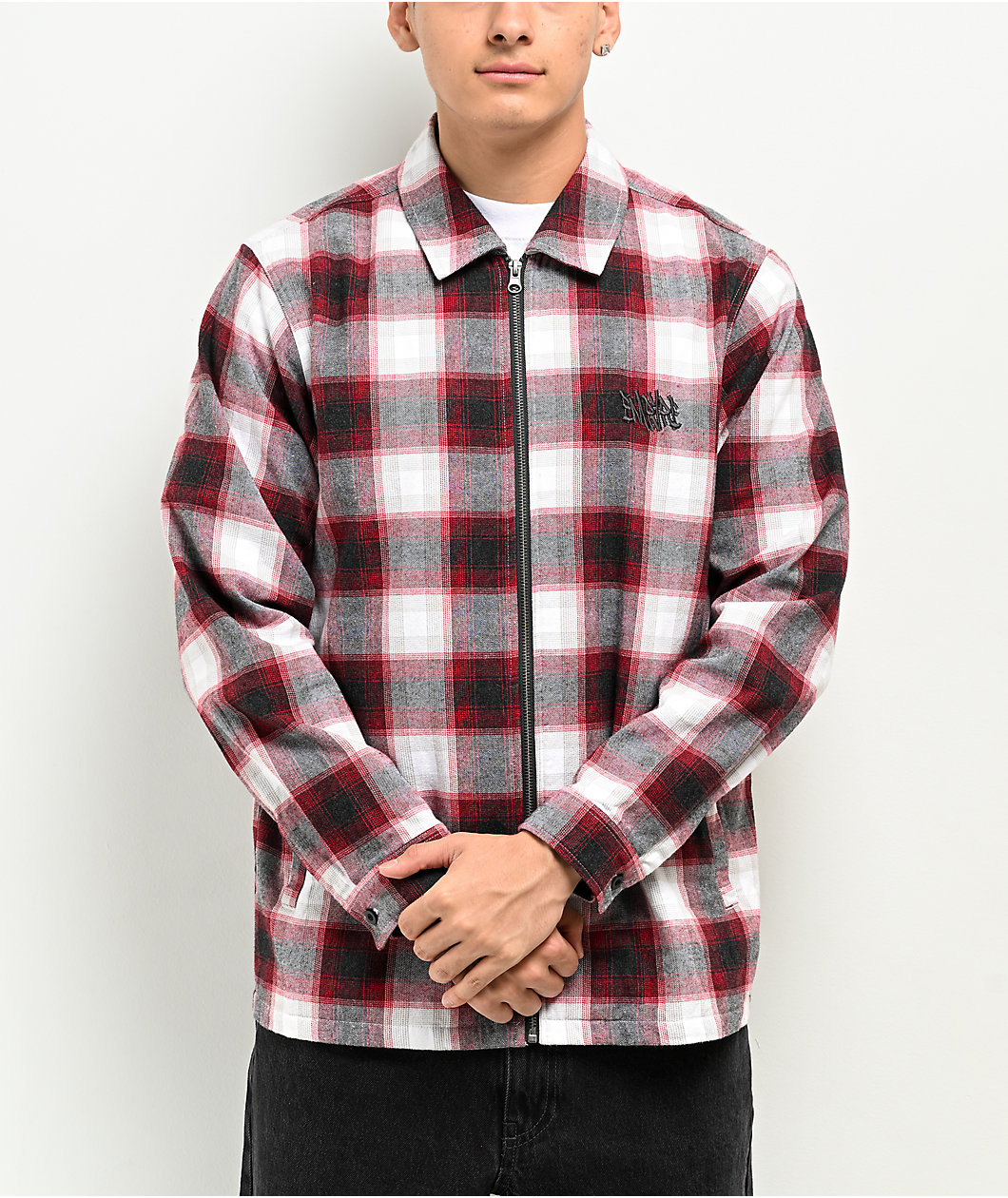 Empyre Fader Red & White Flannel Jacket