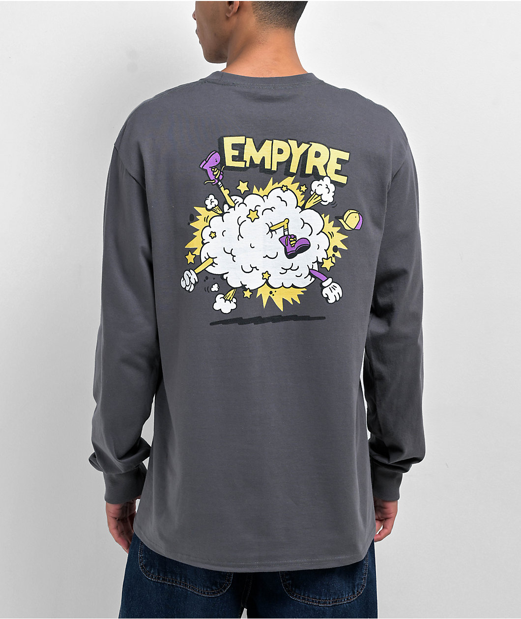 Empyre Fight Cloud Charcoal Long Sleeve T-Shirt