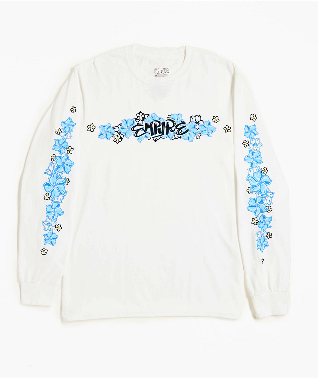 Empyre Flowers N Surf White Long Sleeve T-Shirt