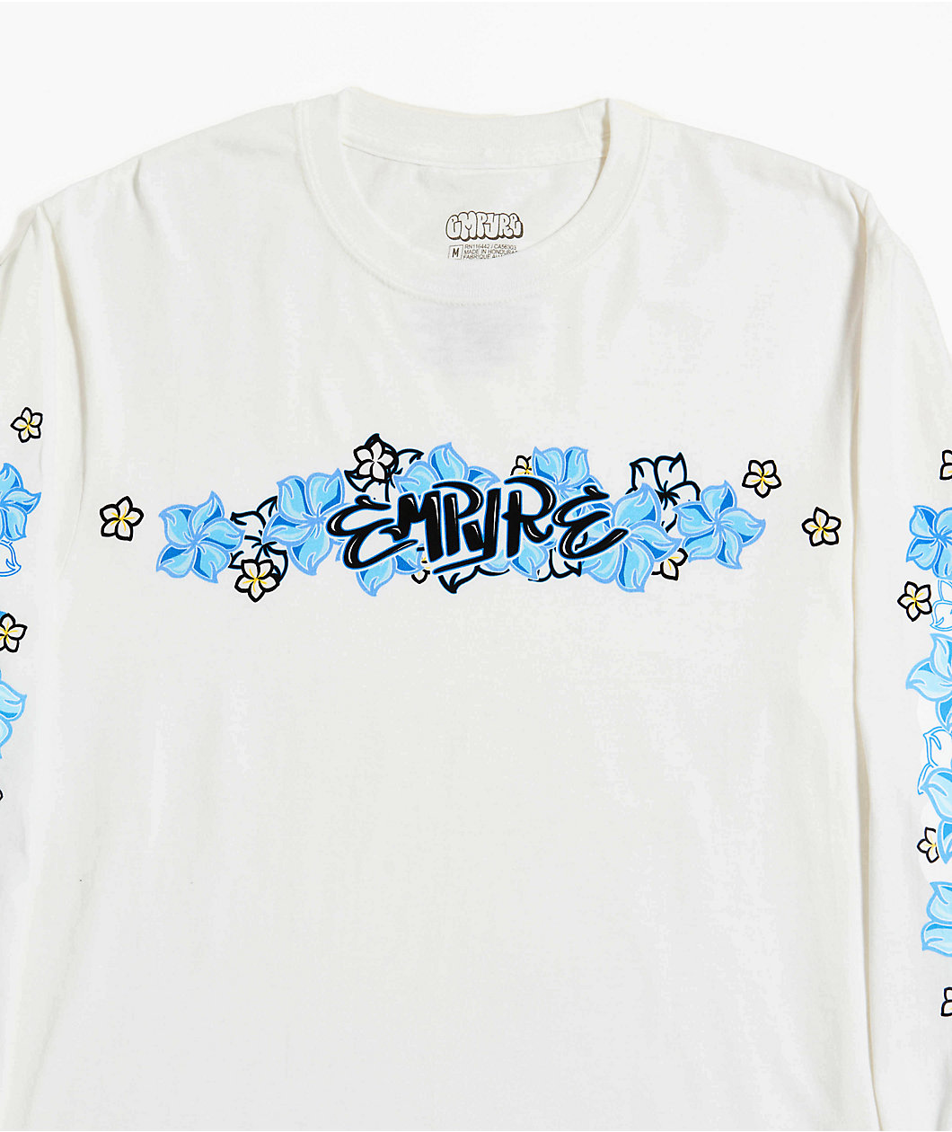 Empyre Flowers N Surf White Long Sleeve T-Shirt