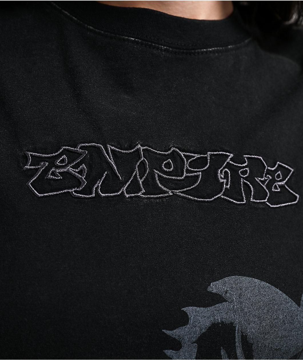 Empyre Frances Skulls Black Wash Boxy T-Shirt