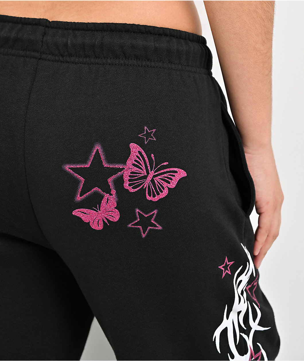 Empyre Girl At A Concert Black Wide Leg Sweatpants