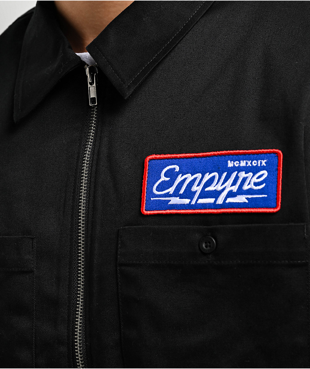 Empyre Glen Bristol Black Zip Work Shirt 