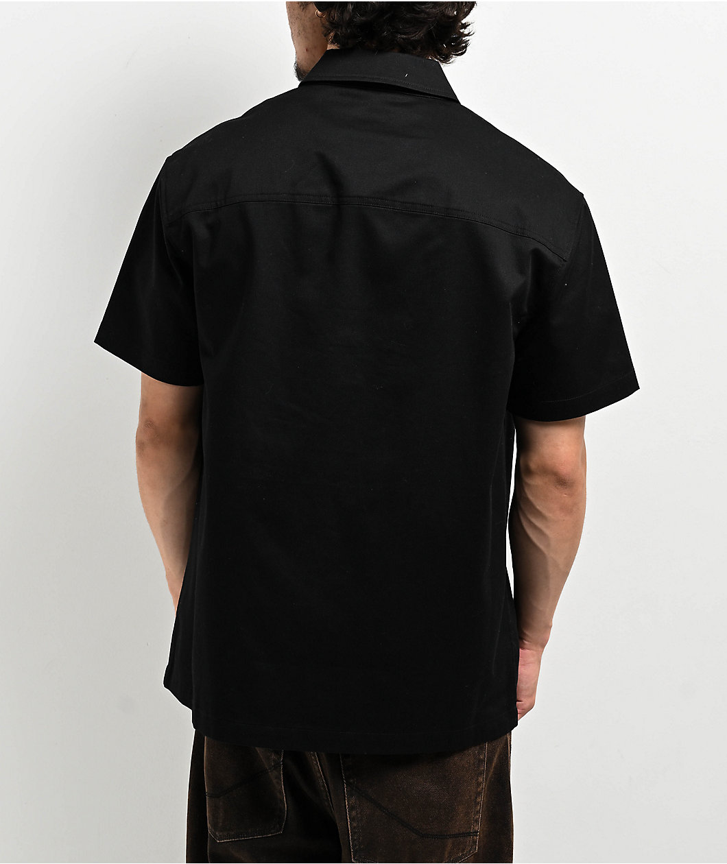 Empyre Glen Bristol Black Zip Work Shirt 