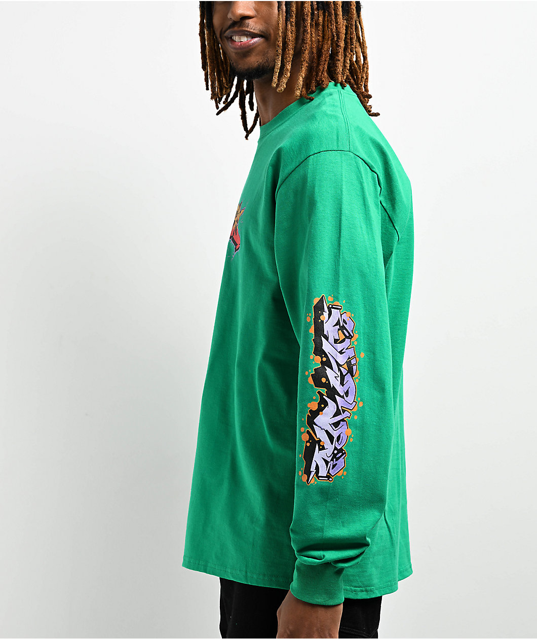 Empyre Graffiti Ape Green Long Sleeve T-Shirt