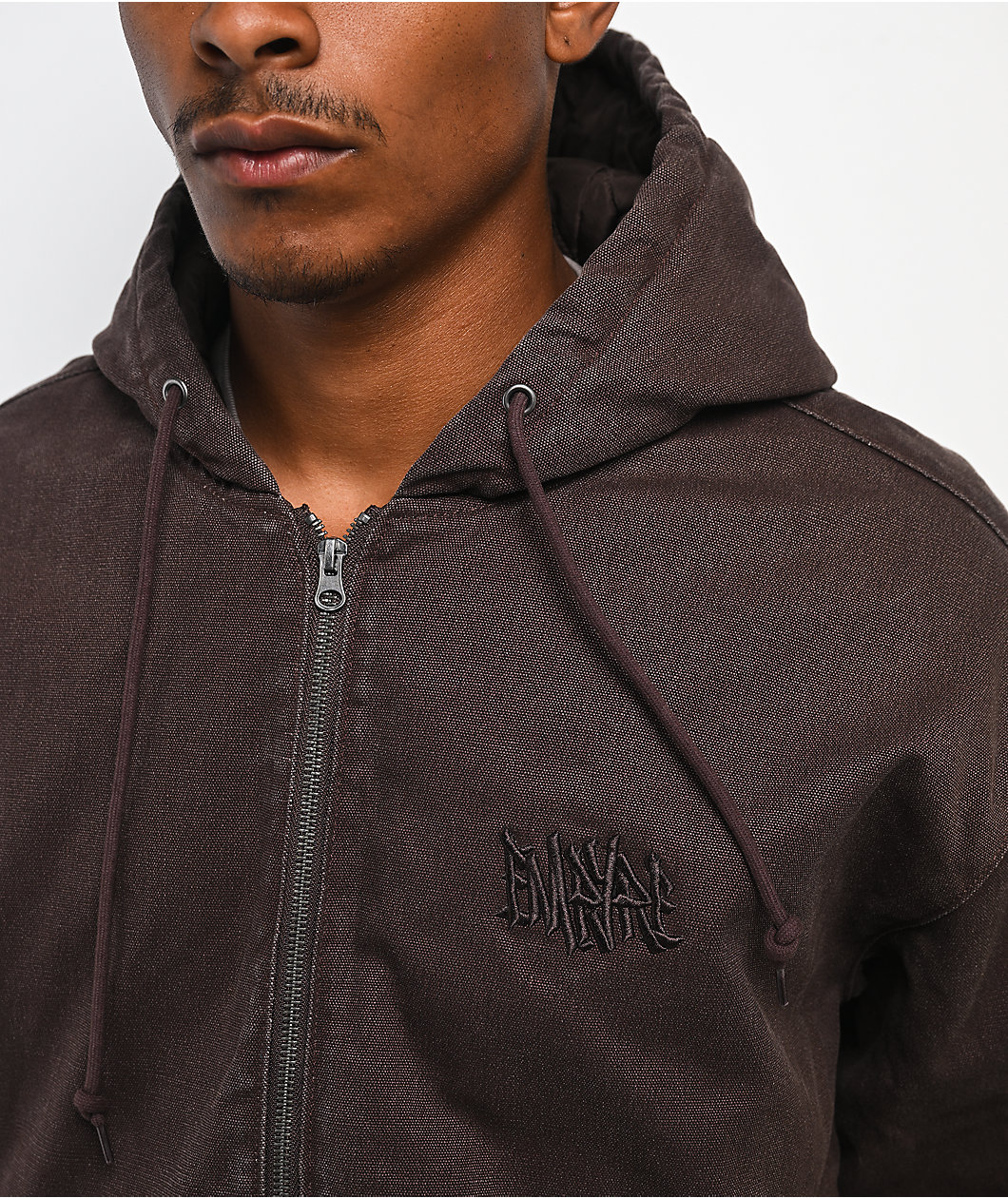 Empyre Grate Brown Hooded Canvas Jacket