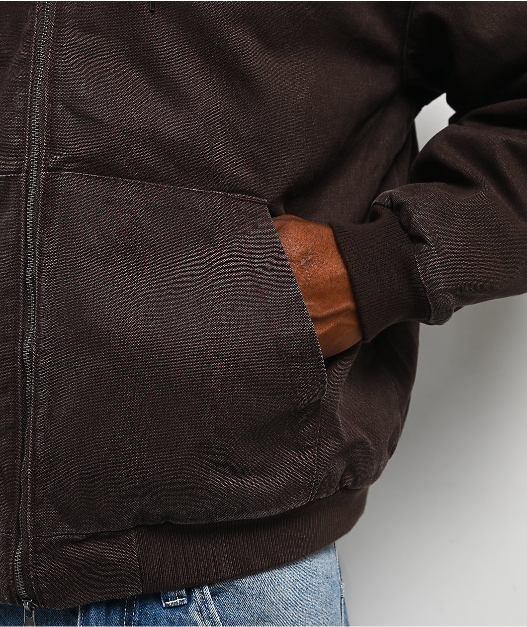 Empyre Grate Brown Hooded Canvas Jacket