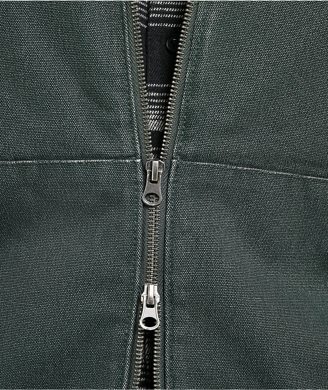 Empyre Grate Green Wash Canvas Crop Jacket