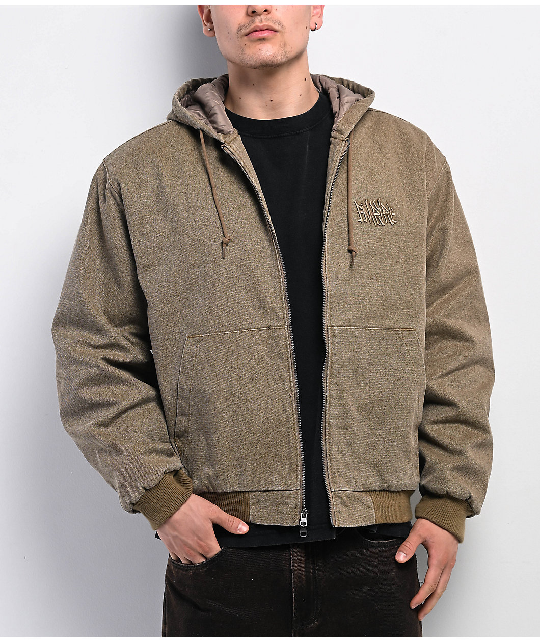 Empyre Grate Tan Hooded Canvas Jacket